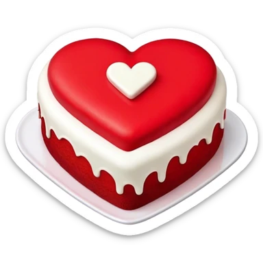 Corazón rojo pastel sticker