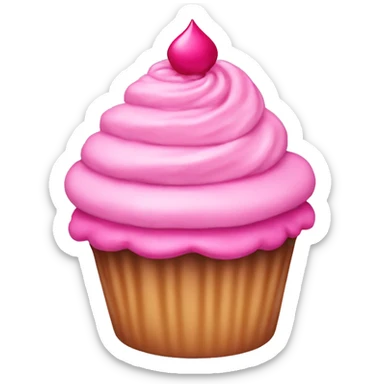 Pink extravagant cupcake sticker