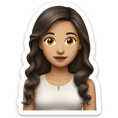 pretty brunette girl sticker