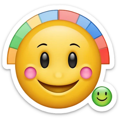 smiley with data charts sticker