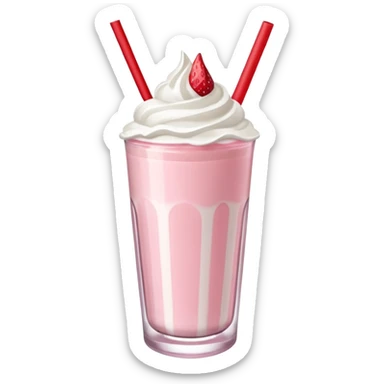 Strawberry milkshake sticker