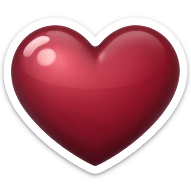 corazón de color vinotinto sticker