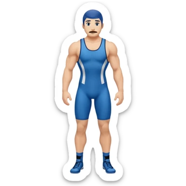 blue wrestling singlet sticker