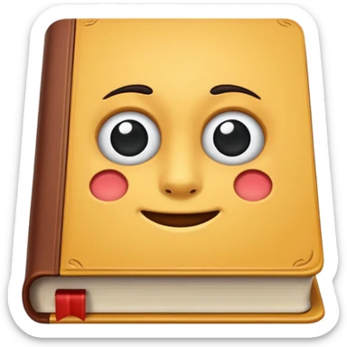 book classic realistic sticker