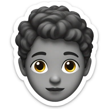 monochrome portrait of a boy sticker