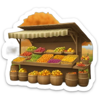 autumnal-market-stall-selling-software sticker