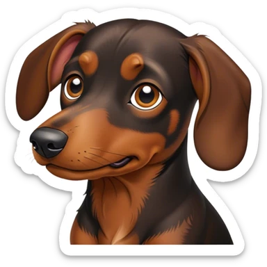 Teckels black and Brown  sticker