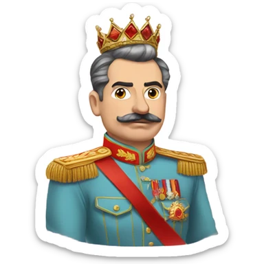 Stalin playing dress up as a princess  sticker