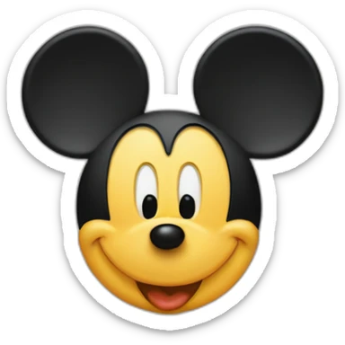Mickey mouse mangé du poulet sticker