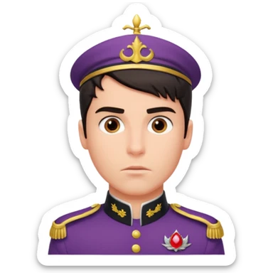 prince eric with serious facial expression and prince uniform sticker