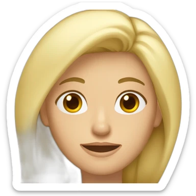 Mujer 55 años rubia melena sticker