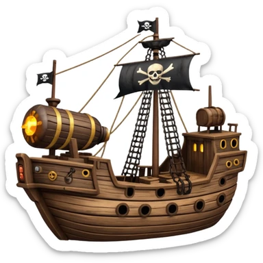 pirate ship bomb sticker