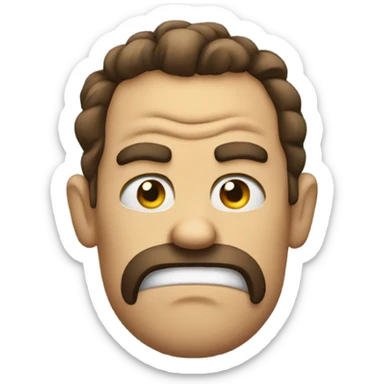 Glaring emoji sticker