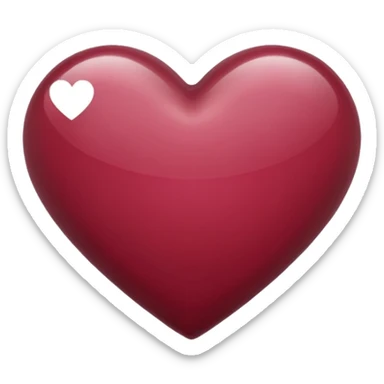 Light maroon heart sticker