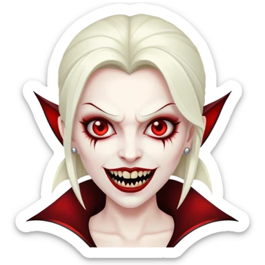 Evil female vampire queen sticker