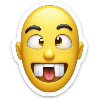 smiley astonished with eyes and mouth wide open in disbelief sticker