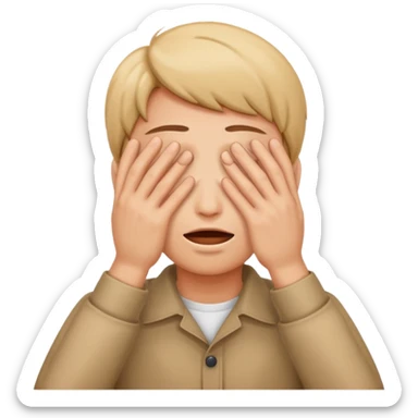 😳 covering eyes with 🙌  sticker