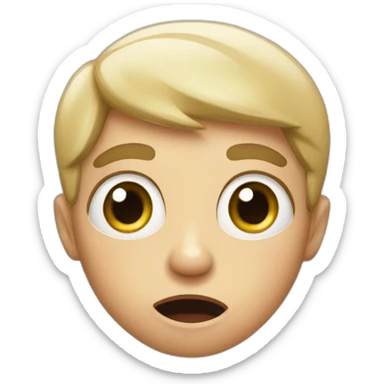 big eyes surprised sticker