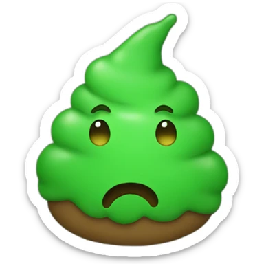 green poop sticker