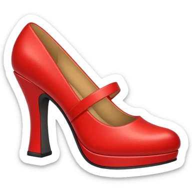 red shoe sticker