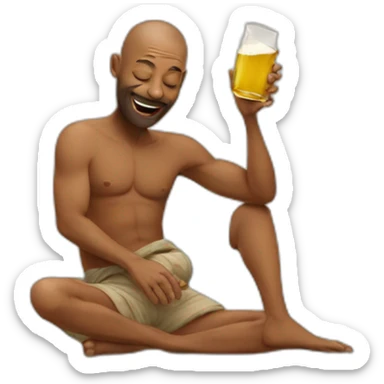 Drunk yogi sticker