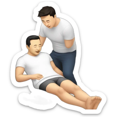 elon musk massaging garry tan sticker