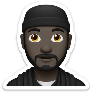 Musulman noir priére sticker