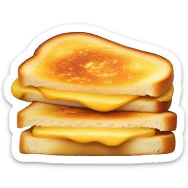 Grilled cheese sandwich on white bread sticker
