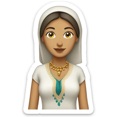 Moroccan woman with traditionnel dress sticker