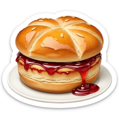 brötchen mit marmelade sticker
