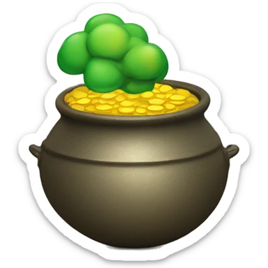 Rainbow to the pot of gold sticker