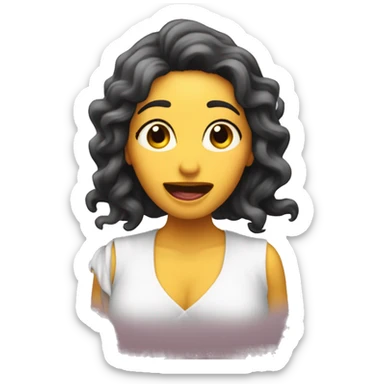 Rosalia singing “di mi nombre” sticker