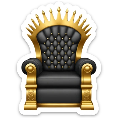 iron gold illuminati throne with ornate details sticker
