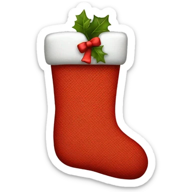 red christmas stocking sticker