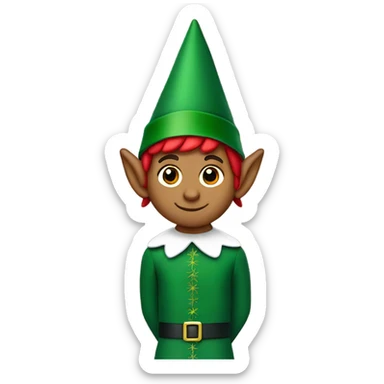 Elf on the Shelf red and green  sticker