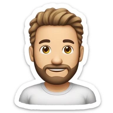 menino de cabelo cacheado curto e sem barba segurando um celular pro alto sticker