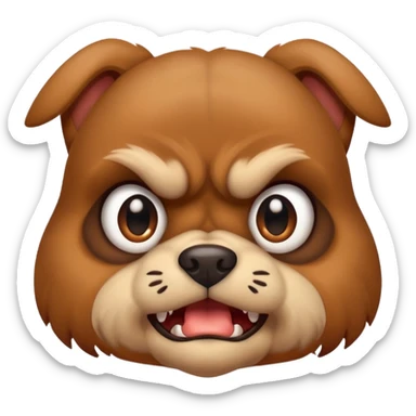 Angry little puppy  sticker