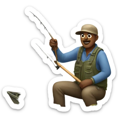 FISHING MAN sticker