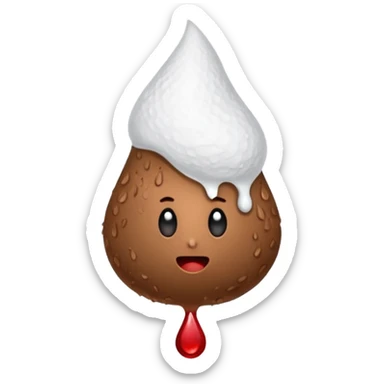 tampon + blood droplet + poop nugget sticker