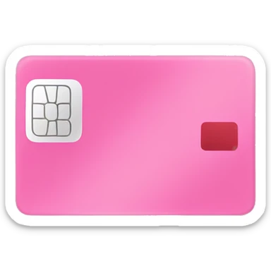 pink credit card sticker