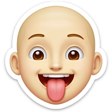 Cara sonriente con la lengua de fuera sticker