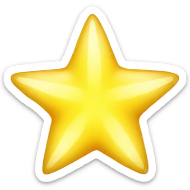 yellow shining star sticker