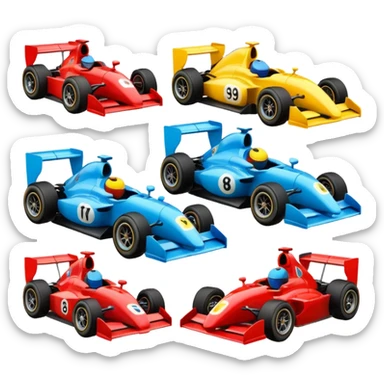 racing car emojis sticker