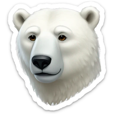 Draw me a very beautiful polar bear sticker