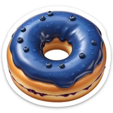 Blueberry donut sticker