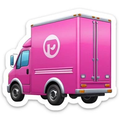 caminhao de entrega rosa sticker