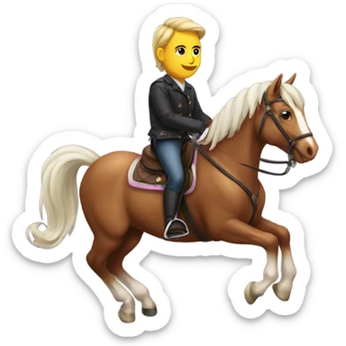 Horse riding a unicord sticker