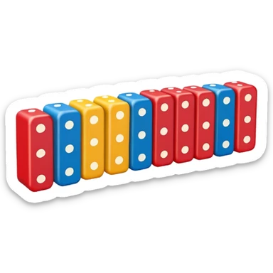colorful Domino pieces sticker