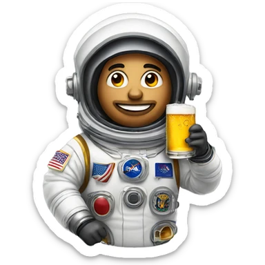 Mexican Astronout with a Corona Beer sticker