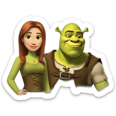 Shrek with fiona sticker